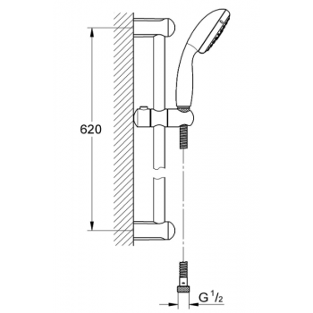 Grohe Set asta doccia a 3 getti Tempesta 27644001