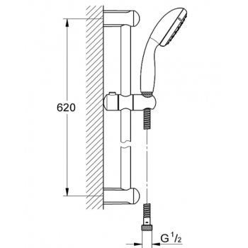 Grohe Set asta doccia a getto fisso Tempesta 27924001