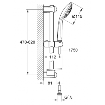 Grohe Set asta doccia a 3 getti Euphoria 110 Champagne 27232001