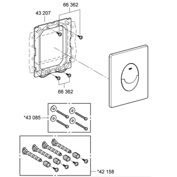 Grohe Piastra di azionamento Skate Air 38505000