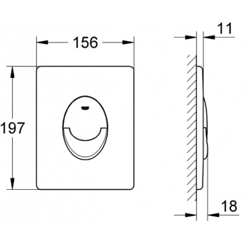 Grohe Piastra di azionamento Skate Air 38505000