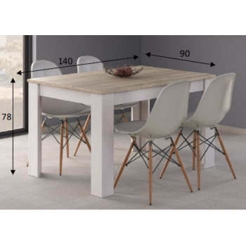 Settimino 45 cm bianco frassinato