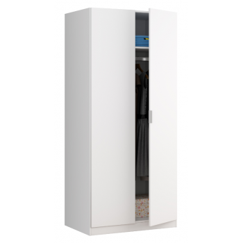 Armadio 180 cm Bianco 2 ante