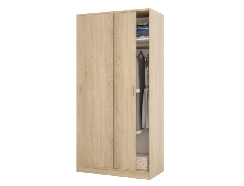 Armadio 200 cm Rovere Canadian 2 ante scorrevoli