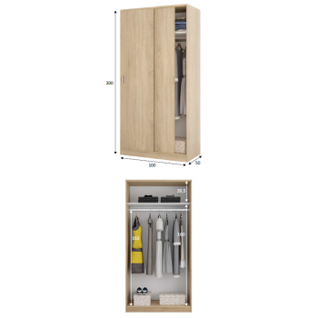 Settimino 45 cm bianco frassinato
