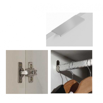 Armadio 180 cm Bianco 2 ante