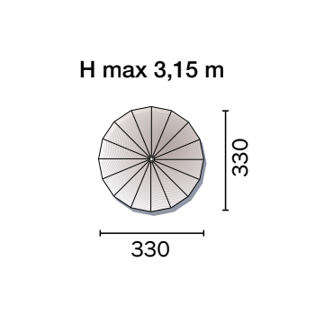 OMBRELLONE ROTONDO Ø 3,30 mt. ESTERNO GIARDINO