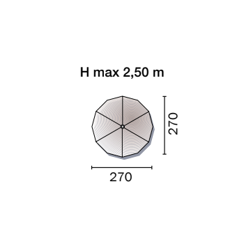 OMBRELLONE ROTONDO Ø 2,70 mt. ESTERNO GIARDINO