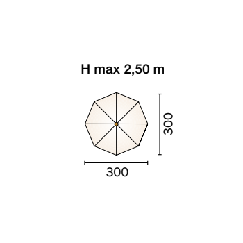 OMBRELLONE ROTONDO Ø 3 mt. ESTERNO GIARDINO