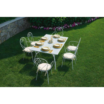 TAVOLO DESENZANO 160X100 ESTERNO GIARDINO FERRO