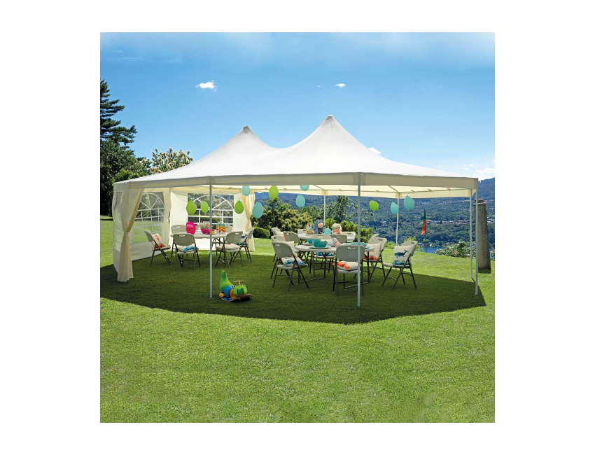 Pavillon Rechteckiger 6x3 m aus aluminium