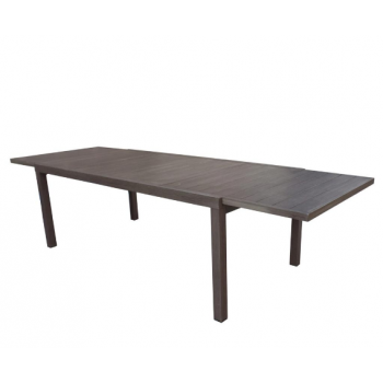 Tavolo Zermatt allungabile 200x100 cm in alluminio effetto legno