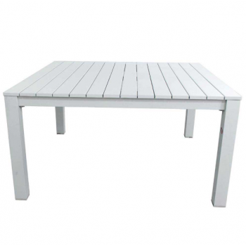 Tavolo Loreto 145x145 cm in alluminio bianco
