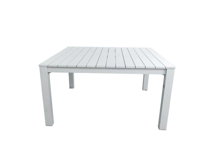 Tisch Loreto 145x145 cm aus Weißaluminium