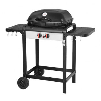 BARBECUE A GAS MOBILETTO CON RUOTE FORNO TERMOMETRO 4 BRUCIATORI PIEZO RACCOGLITORE OLIO 4F DELUXE