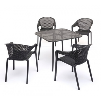 SET BIRRERIA GIARDINO TAVOLO 2 PANCHE PIANO IN LEGNO NATURALE STRUTTURA IN FERRO ESTERNO ARREDO