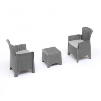 Set Idro da giardino effetto rattan