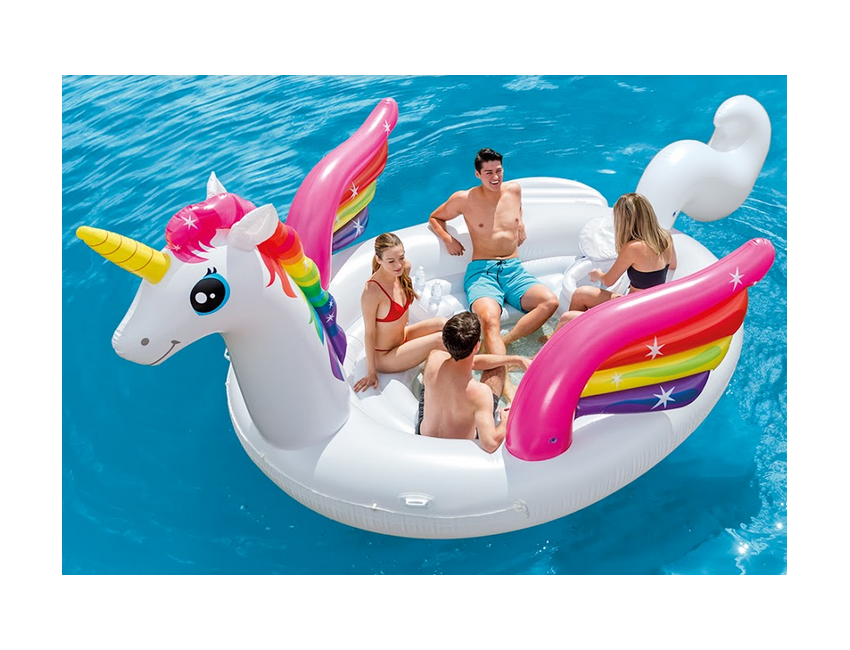 Unicorno gonfiabile e galleggiante Party Island Intex