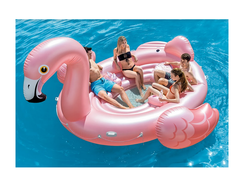 Fenicottero gonfiabile party island galleggiante Intex