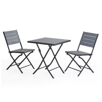 Set Elettra pieghevole in polywood