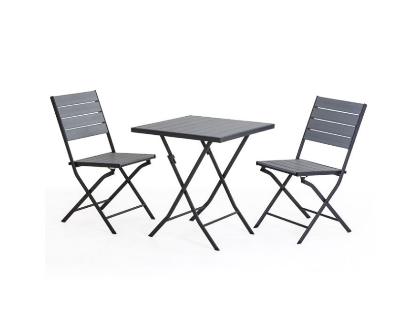 SET BIRRERIA GIARDINO TAVOLO 2 PANCHE PIANO IN LEGNO NATURALE STRUTTURA IN FERRO ESTERNO ARREDO