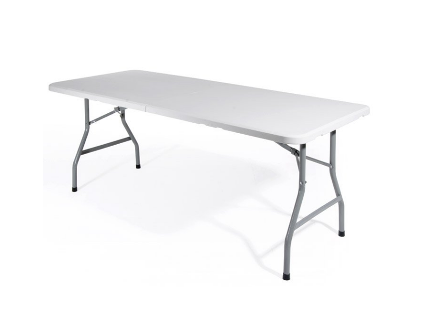 Tavolo set birreria pieghevole in HDPE bianco