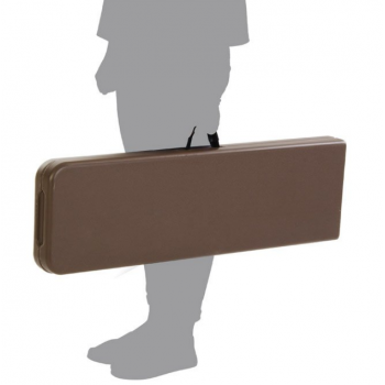 Panca set birreria pieghevole in HDPE marrone