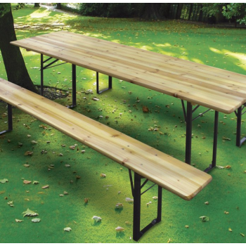 Set birreria pieghevole 220x70 cm in legno