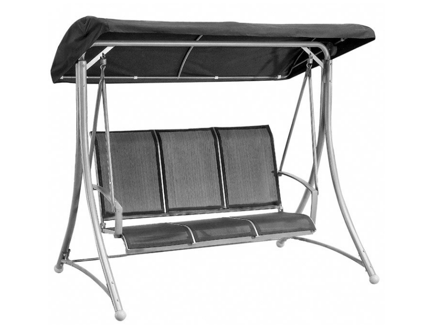 Dondolo 3 posti Amalfi grigio con tettuccio