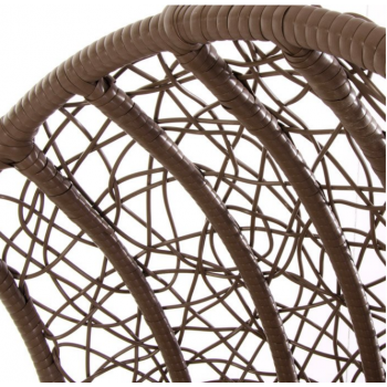 Poltrona pensile in polyrattan con cuscino