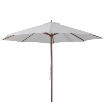 Ombrellone rotondo Ø 3 m ecru in legno