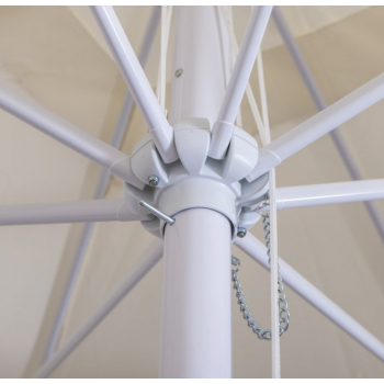 Ombrellone quadrato 3x3 m ecru in metallo