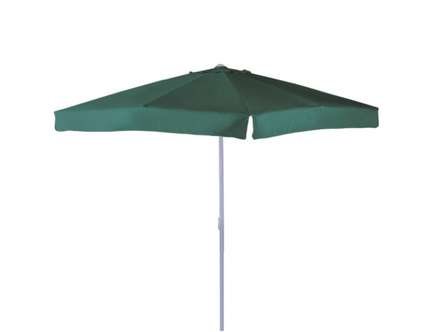 Ombrellone quadrato 3x3 m verde scuro in metallo