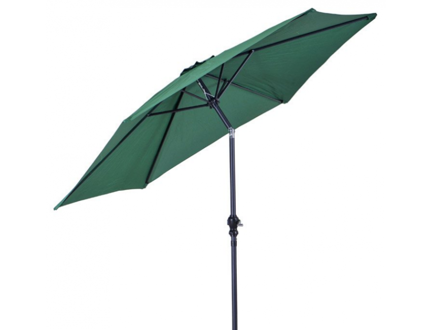 Ombrellone rotondo Ø 270 cm verde scuro in metallo