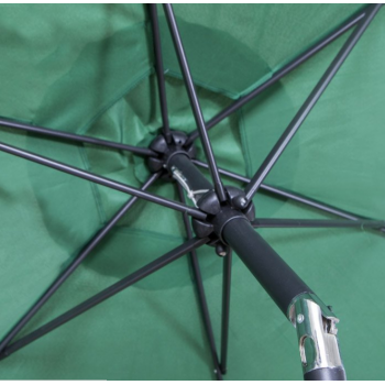 Ombrellone rotondo Ø 270 cm verde scuro in metallo