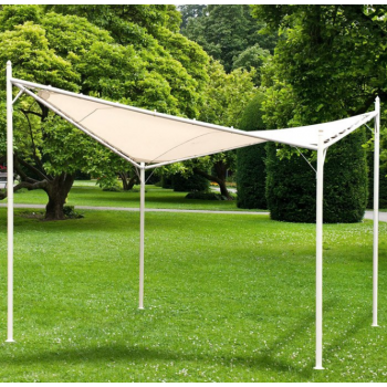 Gazebo Vela 3.6x3.6 m bianco in metallo