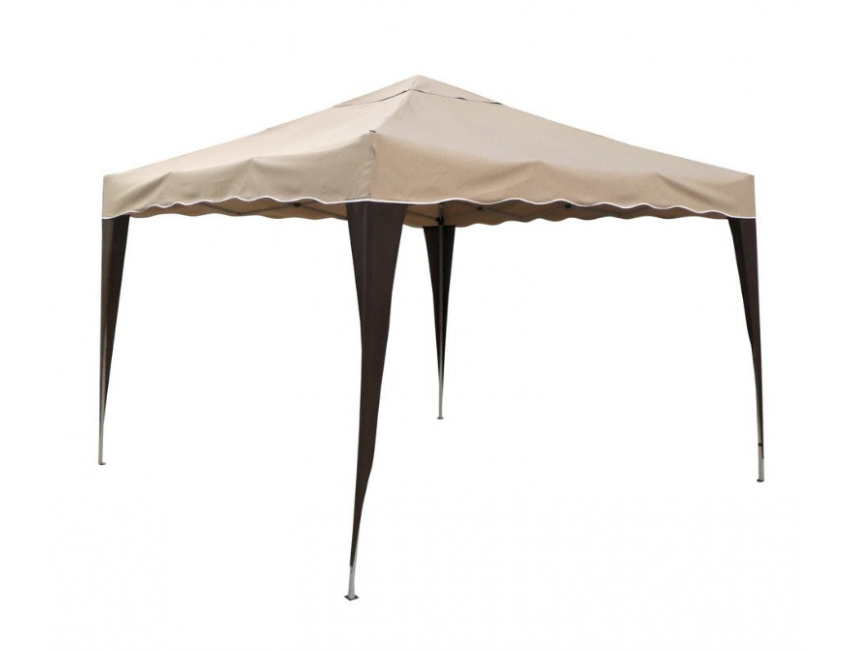 Gazebo pieghevole 3x3 m Beige in metallo