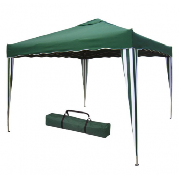Gazebo pieghevole 3x3 m verde in metallo
