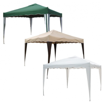 Gazebo pieghevole 3x3 m verde in metallo