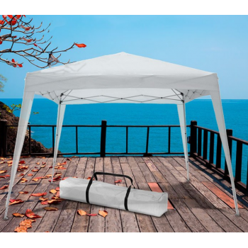 Gazebo pieghevole 2x2 m Bianco in metallo