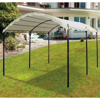 Gazebo Onda 4x3 m Bianco in metallo