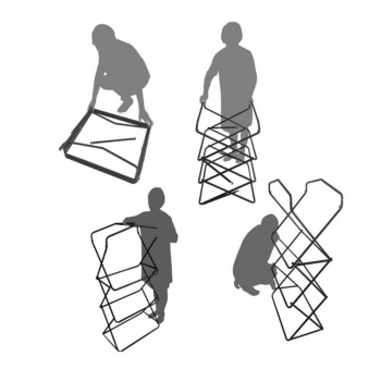 Serra pieghevole in metallo 3 ripani