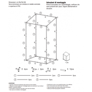 Serra Terrazzo in PVC senza ripiani