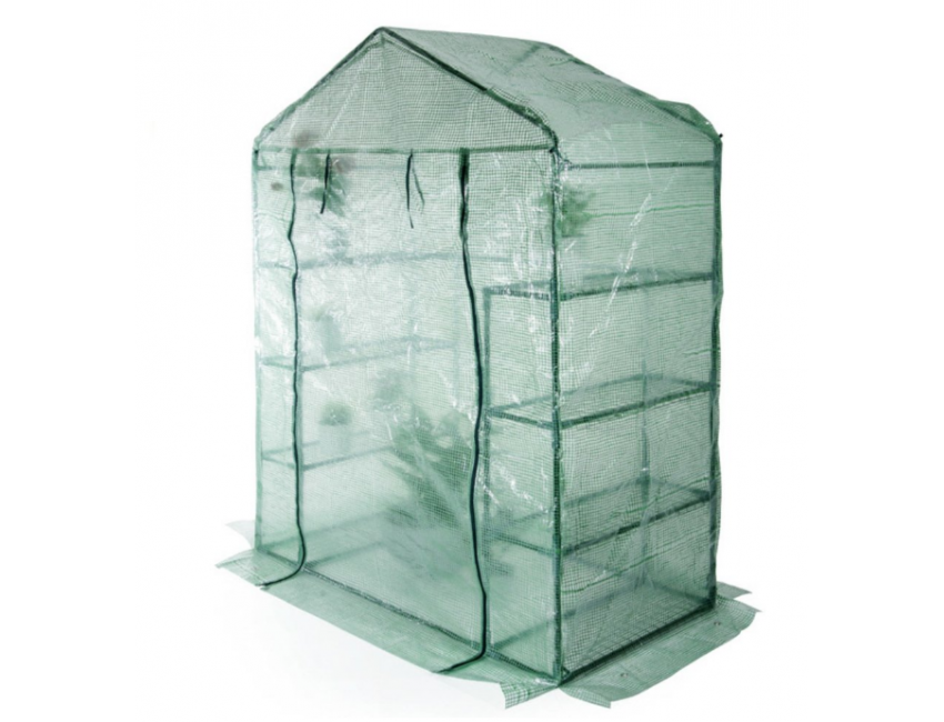 Serra a casetta 8 ripiani in metallo con telo PE