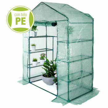 Serra a casetta 8 ripiani in metallo con telo PE