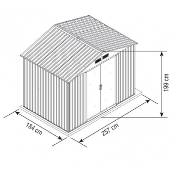 Box casetta in metallo verde