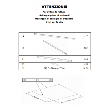 Gazebo pergola 3x3 m in legno impregnato senza copertura