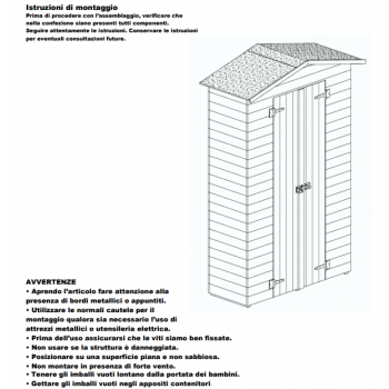 Armadio ripostiglio multiuso 135x61 cm in legno impregnato