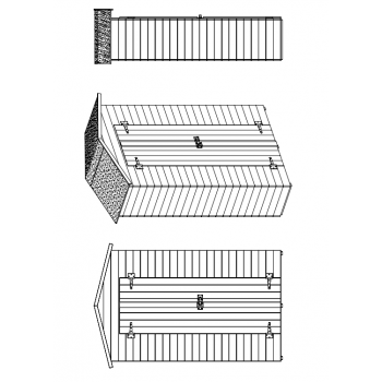 Armadio ripostiglio multiuso 135x61 cm in legno impregnato