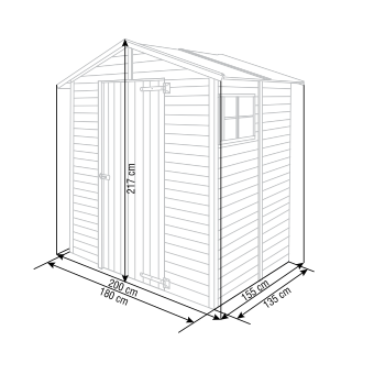 Casetta 200x155 cm in legno impregnato
